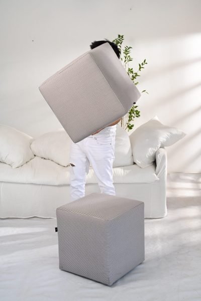 Puff Cube Blue - Imagen 4