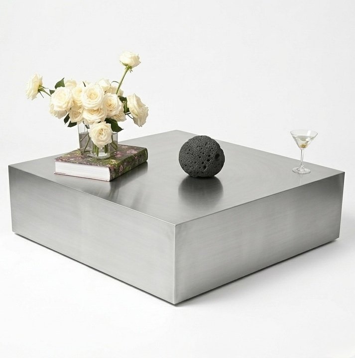 57 coffe table inox